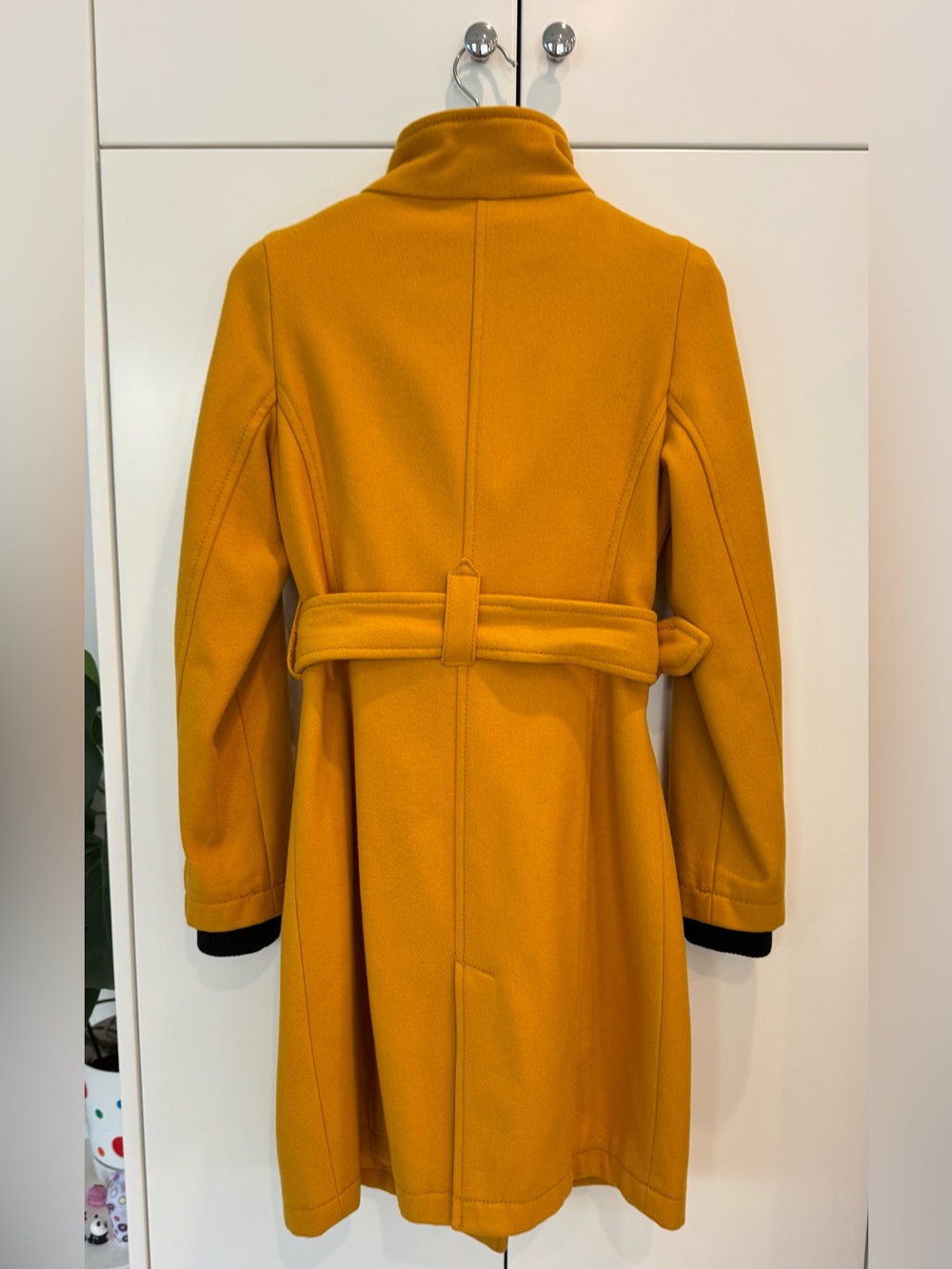 ONLY Mustard Double-Breasted Belted Trench Coat - Picture 2 of 3
